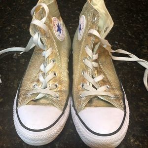 COPY - Chuck Taylor Converse Hi Tops Gold Lame’